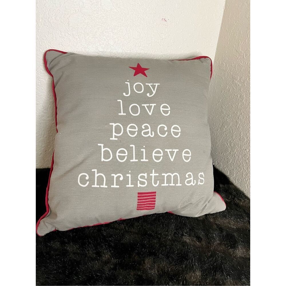 Levtex Christmas holiday joy believe throw pillow